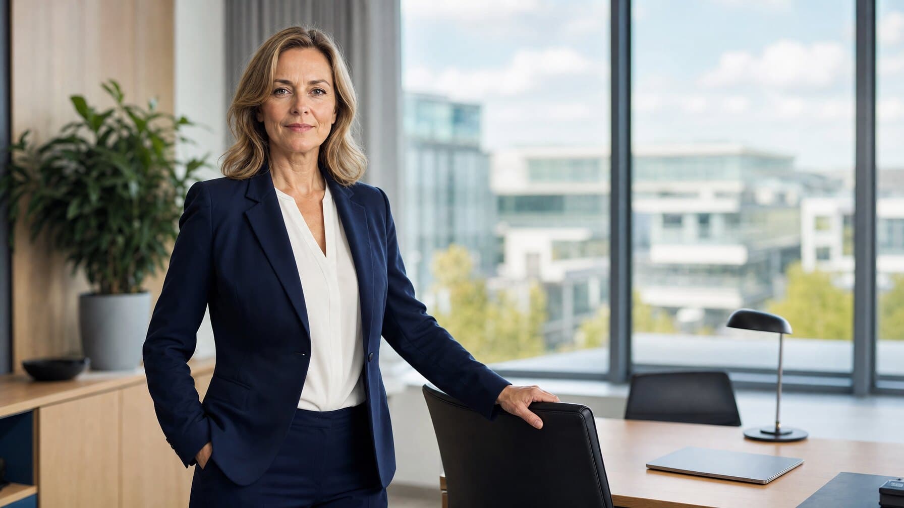 Pflegedirektorin entscheidet in ihrem Büro über die Qualifizierung der Praxisanleitenden