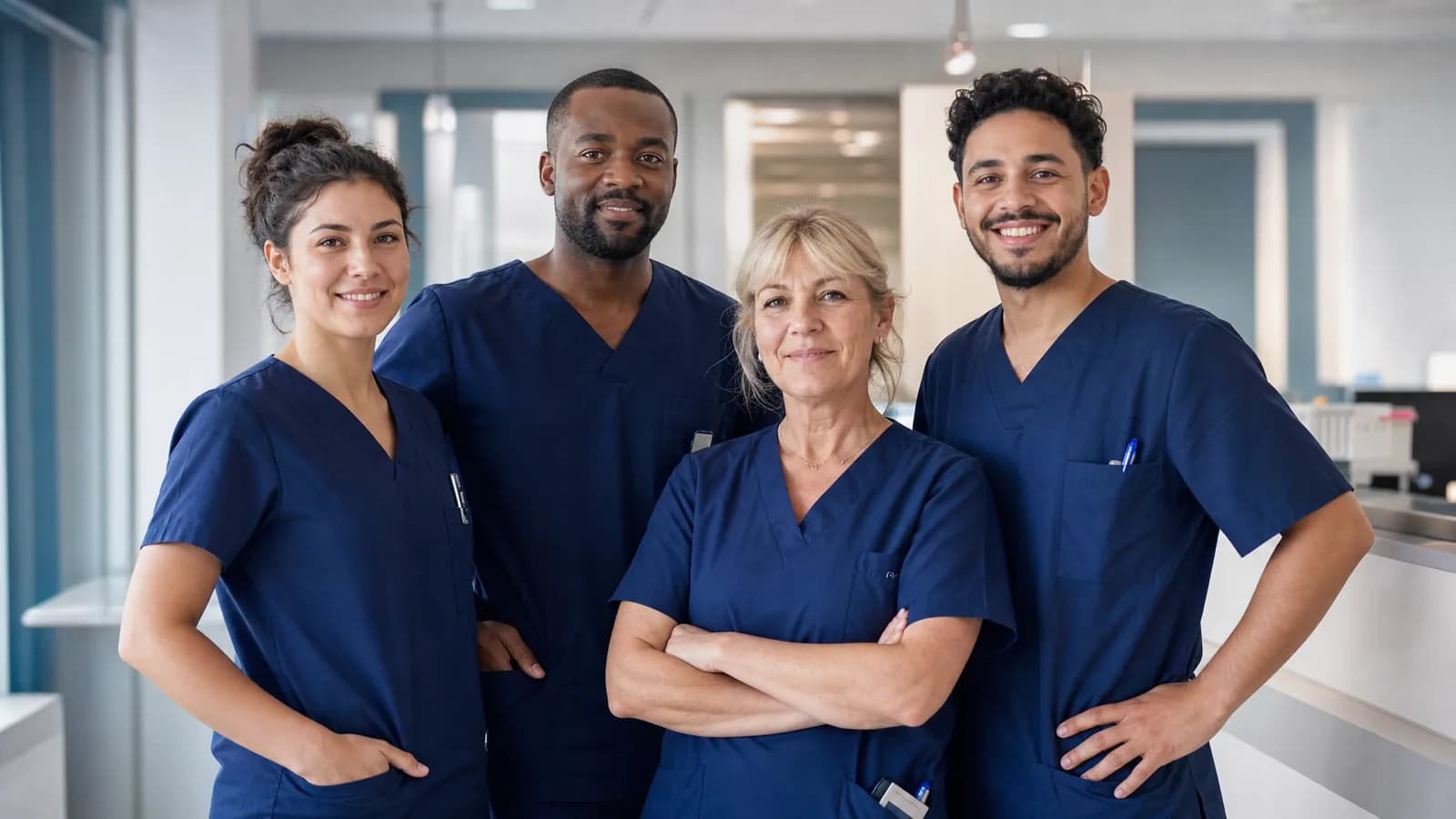 Team aus Pflegefachkräften im Refresher Zentrum
