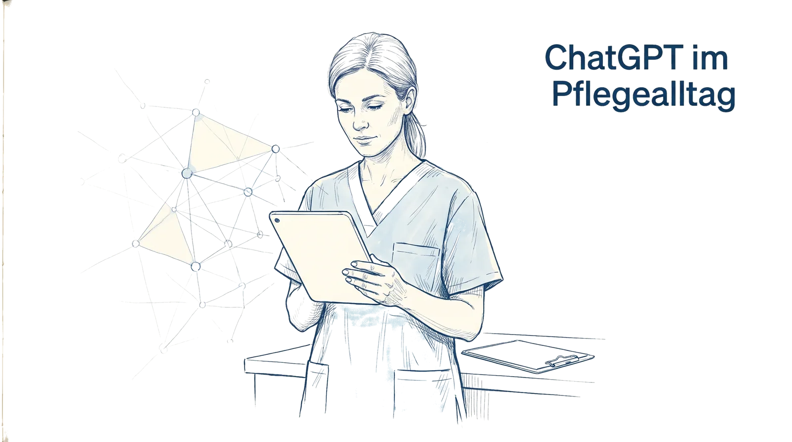 Illustration zum Thema ChatGPT im Pflegealltag: Ein praktischer Leitfaden, Fachbeitrag aus dem Bereich KI im Gesundheitswesen der Wissensakademie des Refresher Zentrums