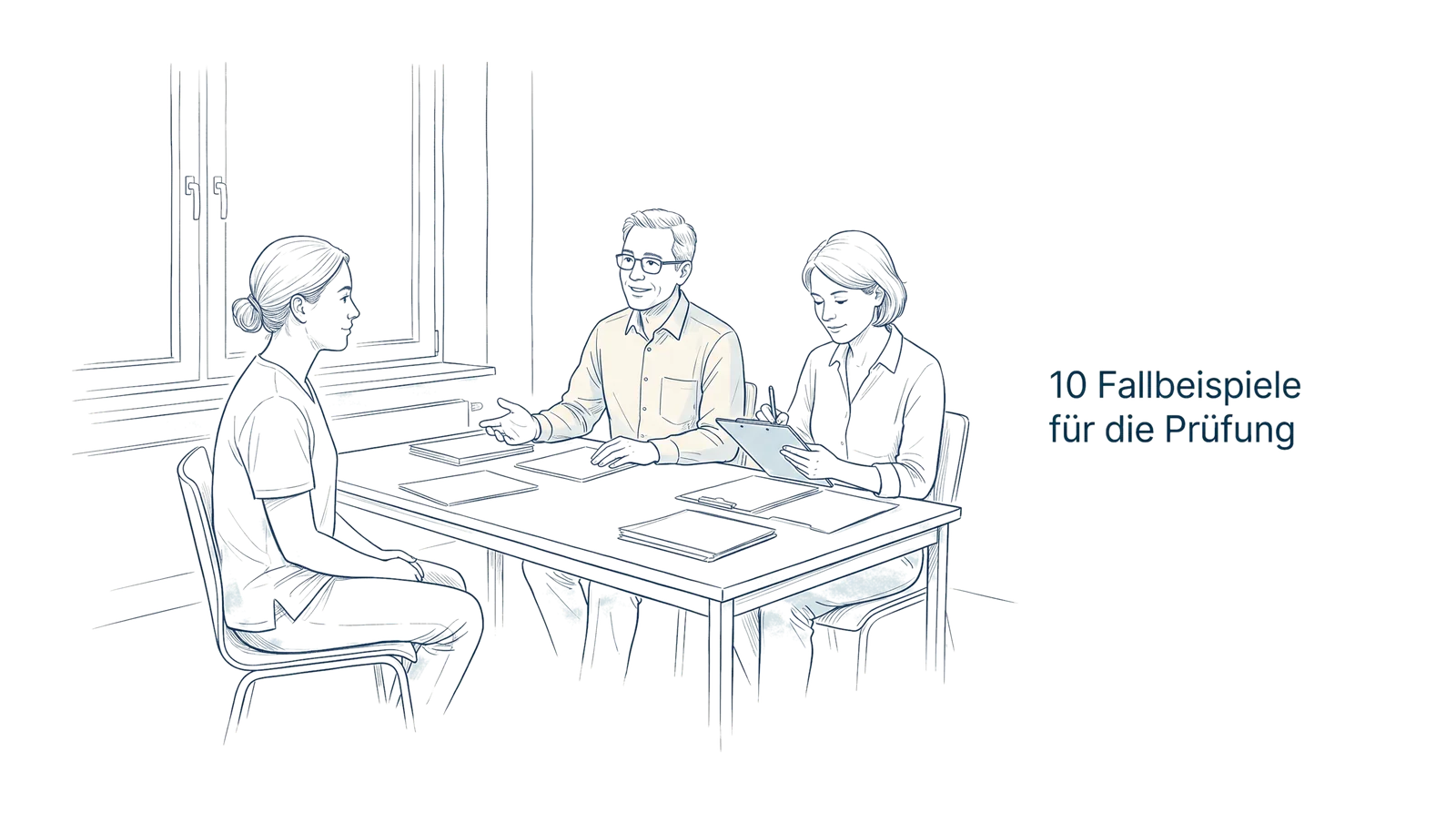 Illustration zum Thema 10 Fallbeispiele für die schriftliche Prüfung, Fachbeitrag aus dem Bereich Examensvorbereitung der Wissensakademie des Refresher Zentrums