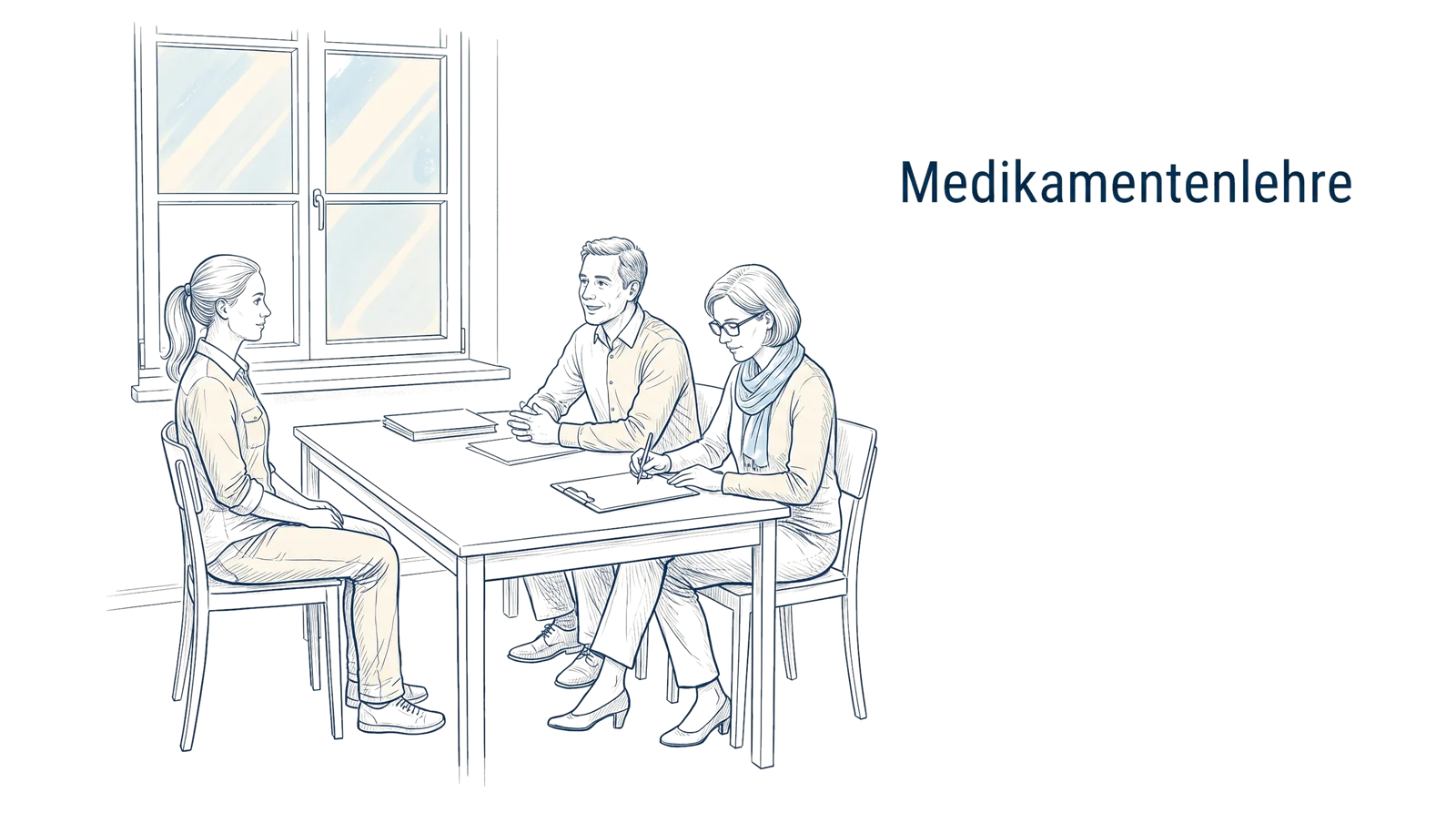 Illustration zum Thema Medikamentenlehre: Prüfungswissen auf einen Blick, Fachbeitrag aus dem Bereich Examensvorbereitung der Wissensakademie des Refresher Zentrums