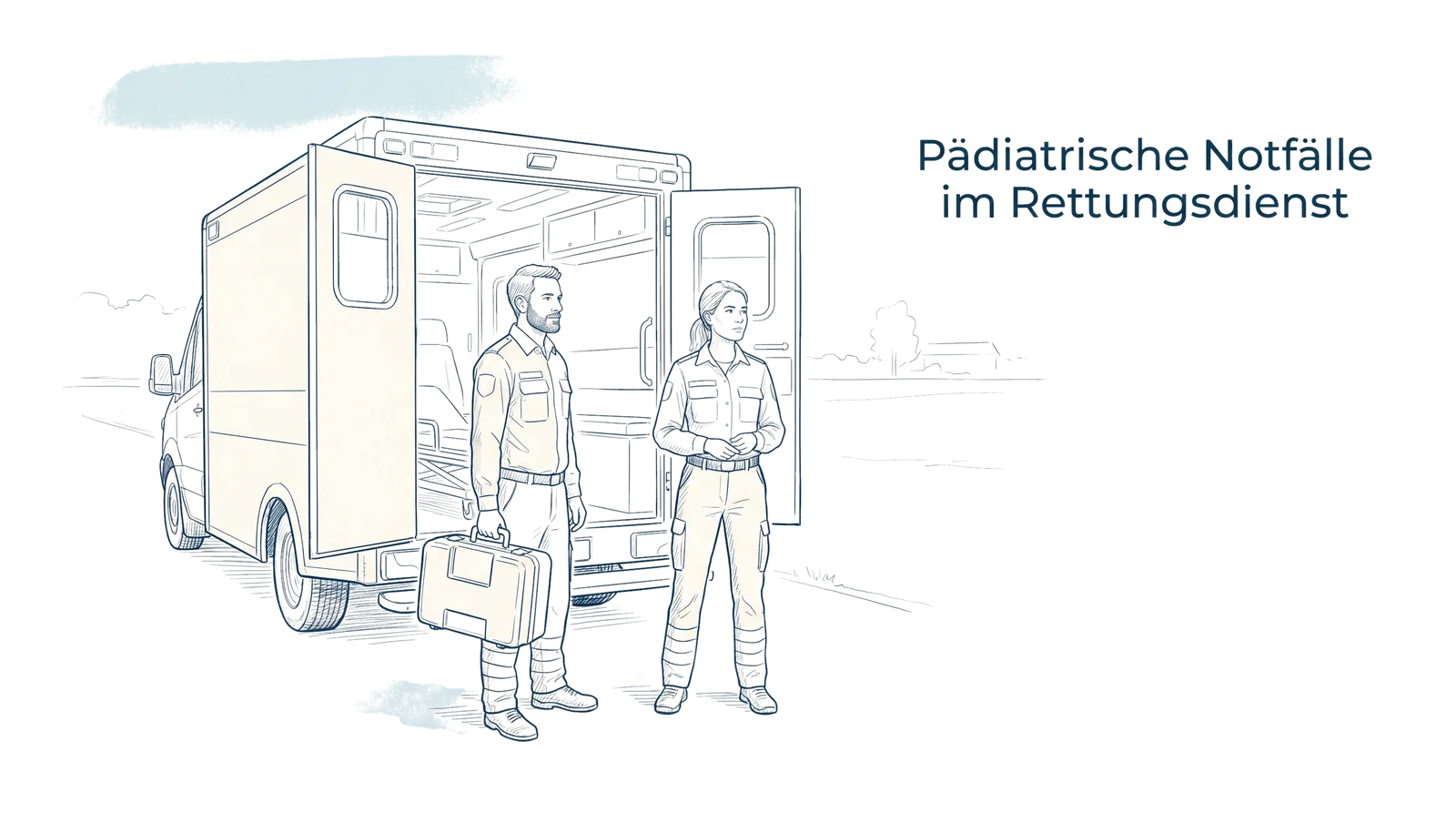 Illustration zum Thema Pädiatrische Notfälle im Rettungsdienst: Sicher handeln bei den Kleinsten, Fachbeitrag aus dem Bereich Rettungsdienst der Wissensakademie des Refresher Zentrums